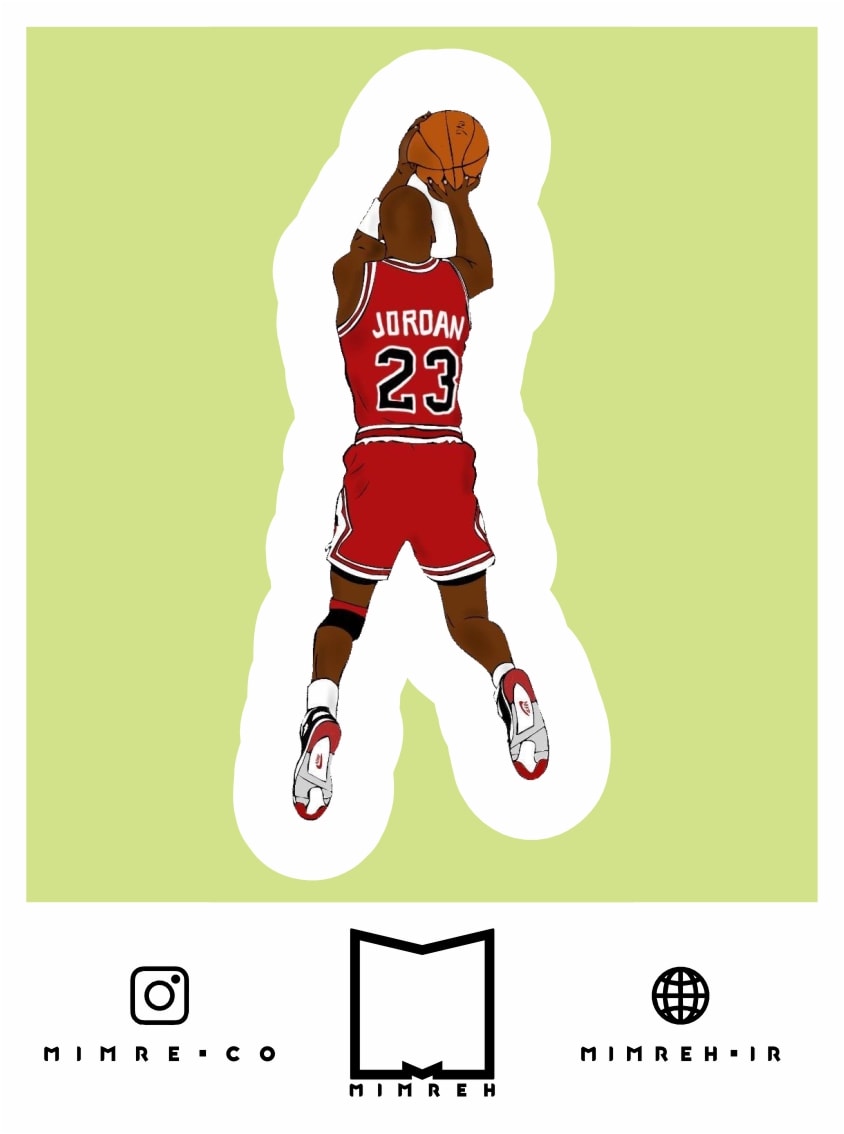 استیکر micheal jordan