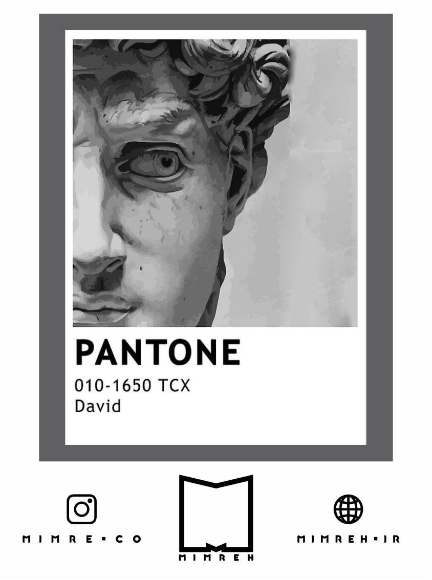 استیکر David - pantone