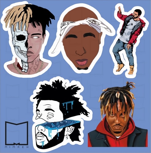 پک استیکر hiphop4