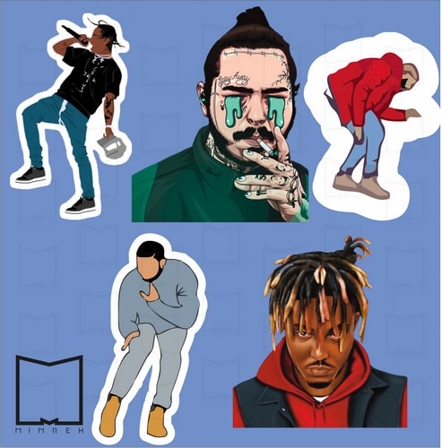 پک استیکر hiphop8