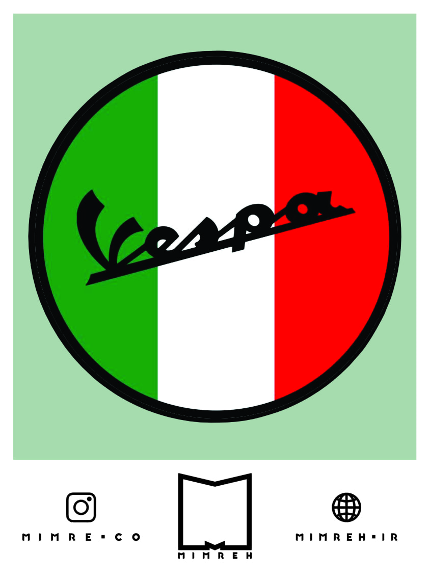 استیکر Vespa11