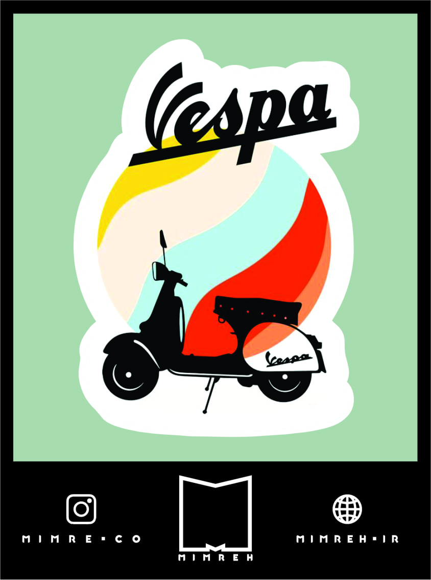 استیکر Vespa2