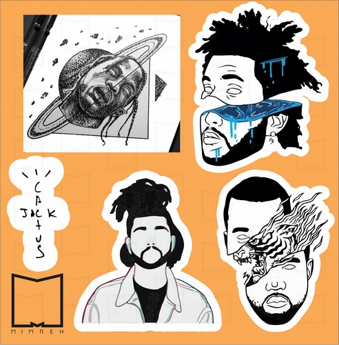 پک استیکر hiphop9