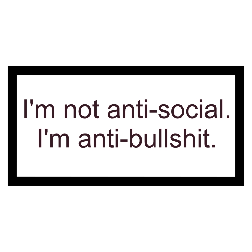 استیکر I'm not anti-social